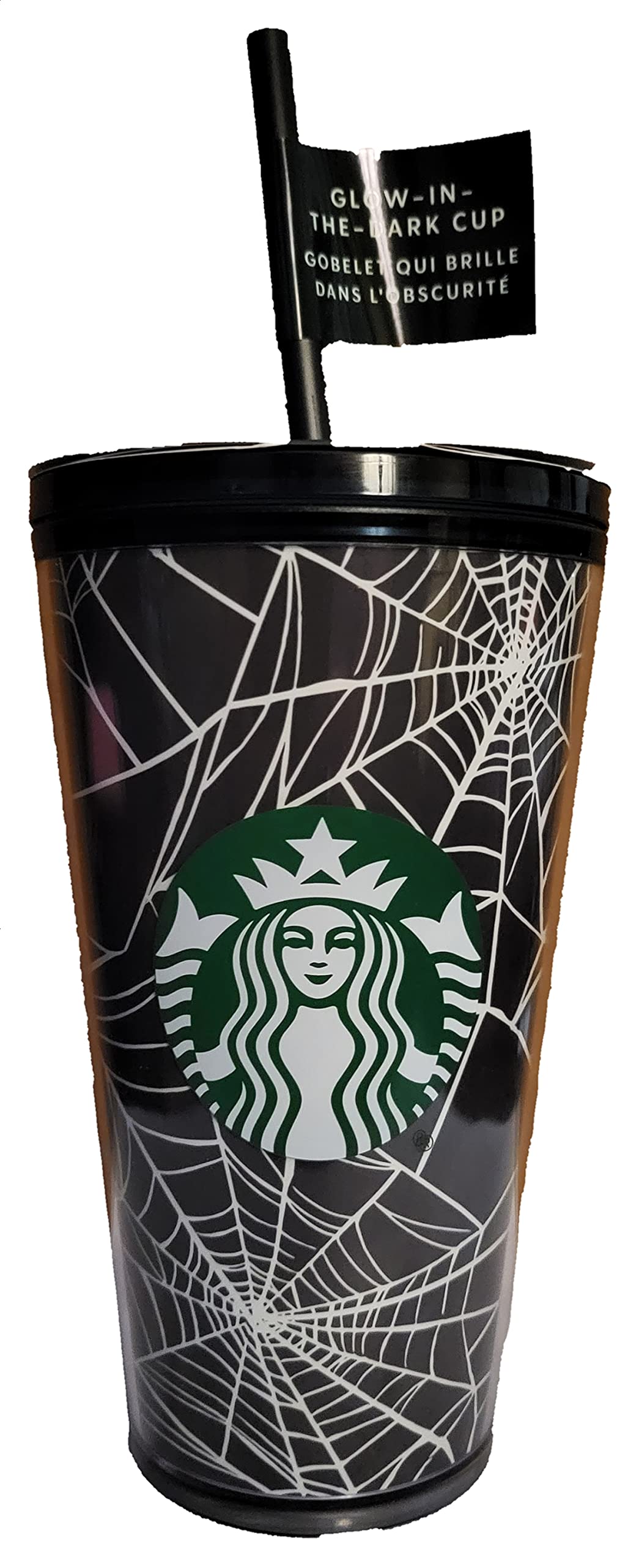 STARBUCKS Exclusive Limited Edition 2021 Glow in the Dark 16 oz. Grande Spider Web Tumbler - Halloween