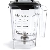 Blendtec 46oz Mini WildSide Jar, 24oz Blending Capacity, Clear | Smaller Version of the WildSide+ Jar; Great for Single Serve Smoothies and Small Batches; with Vented Latching Lid, BPA Free