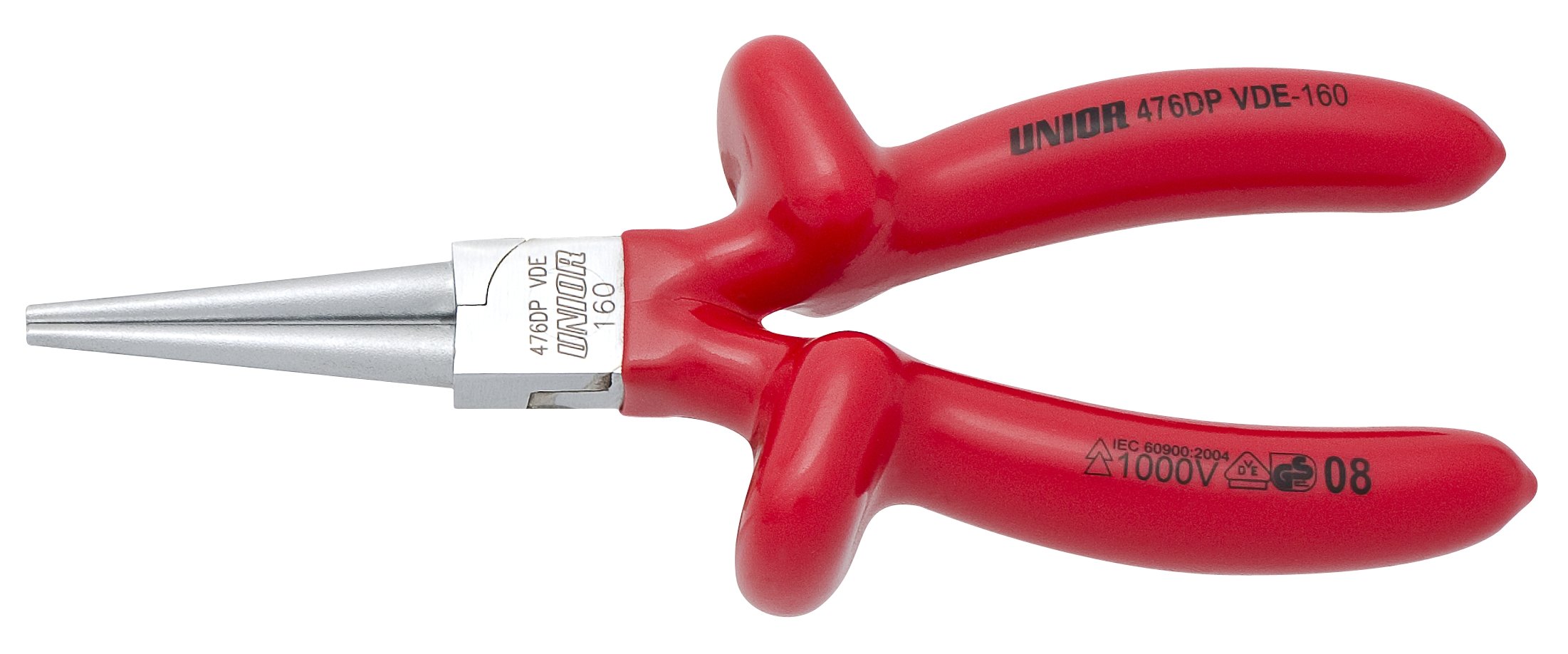 Unior 476/1VDEDP Round Nose Pliers 160 mm Long with