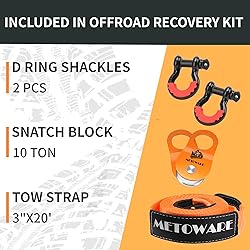 METOWARE Off-Road Recovery Kit - 10 Ton Heavy Duty