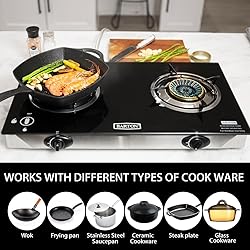 Barton Double Burner Stove w/Auto Ignition LPG