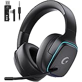2.4GHz Wireless Gaming Headsets for PS5, PS4, PC, Switch - Bluetooth 5.3 Gaming Headphones with Noise Canceling Mic, 7.1 Surr