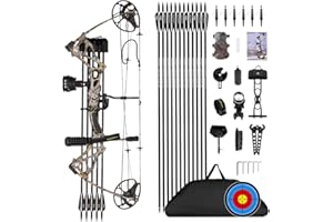 PANDARUS Compound Bow Package for Adults and Teens, 0-70 Lbs Draw Weight,23.5"-31" Draw Length,Limbs Made in USA,Lightweight Design,Archery Hunting Bow Set, Fully Adjustable,2024 New