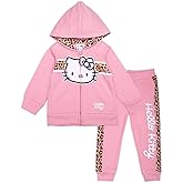 Hello Kitty Sanrio Girls 2 Piece Zip Up Hoodie and Pants Set for Infant, Toddler, Little and Big Kids