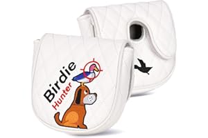 Big Teeth Golf Df3 Putter Cover Golden Retriever, Df3 Headcover Center Shaft Mallet Putter Cover Df3 Magnetic Birdie Hunting 