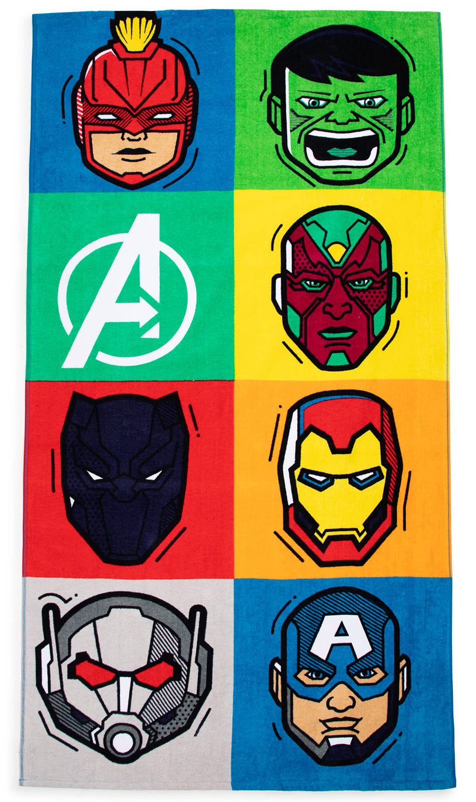 Jay Franco Marvel Avengers Pop 86cm x 162cm 100% Large Cotton Beach Towel — image 1