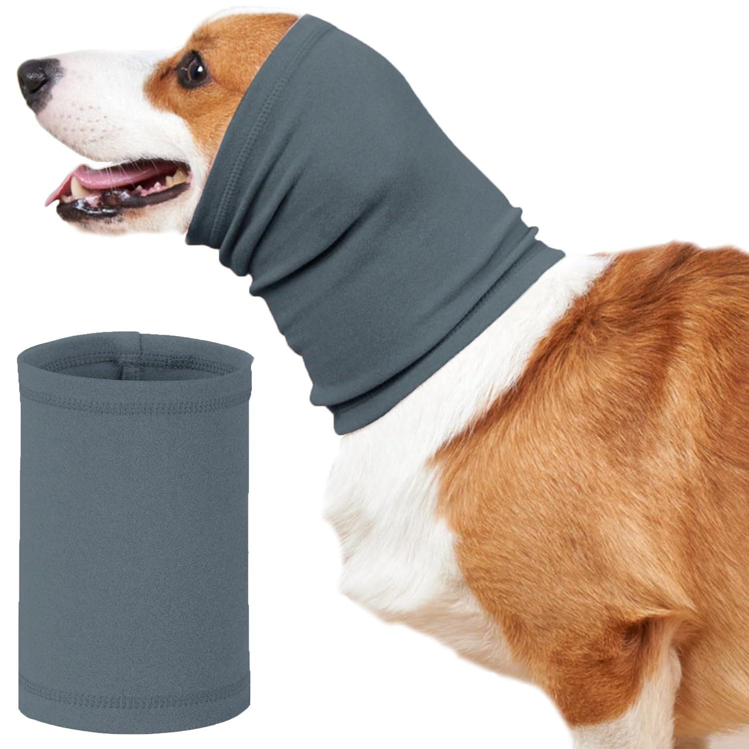 Dog Snood for Dog Neck and Ears Warmer Headwear for Comfort Pet Cat Dog Hoodie Anxiety Relief Ear Defenders Noise for Puppy (M Size)