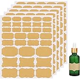 Brown Label Sticker Small Jar Label for Jars and Bottles Pretty Blank Labels Write Kraft Sticker Spice Pantry Label (160pcs)