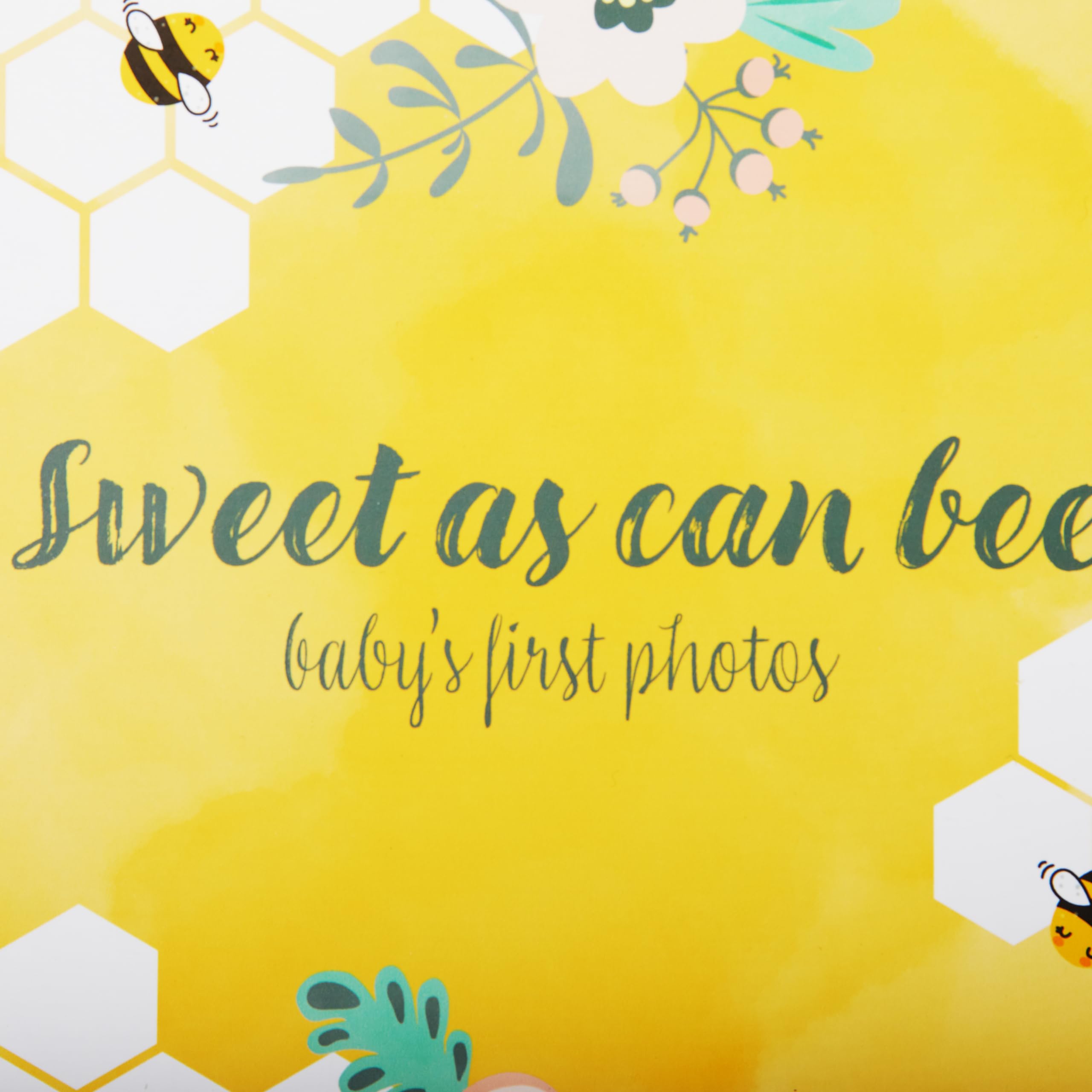 C.R. Gibson Sweet As Can Bee Gender Neutral Baby Photo Album Book, Holds 64 Photos, 8.5