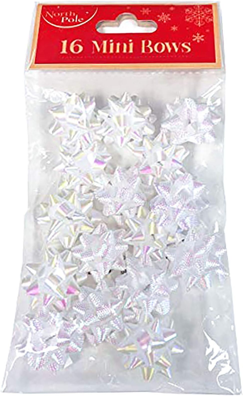 Neon Candy Bows 16 Pack Mini White Foil Present Xmas Wrapping+Free Dots