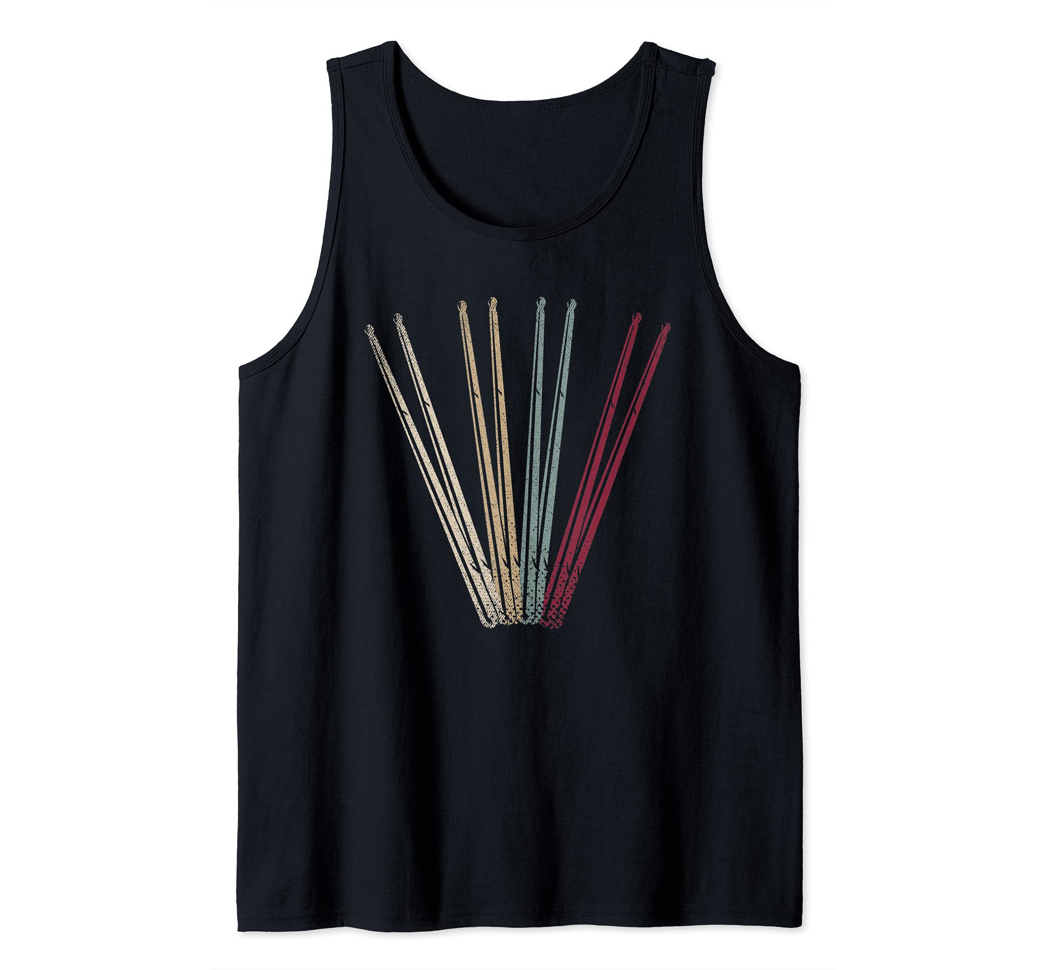 Retro Drumsticks Drums Player Percussion Drummer Music Drums Tank Top