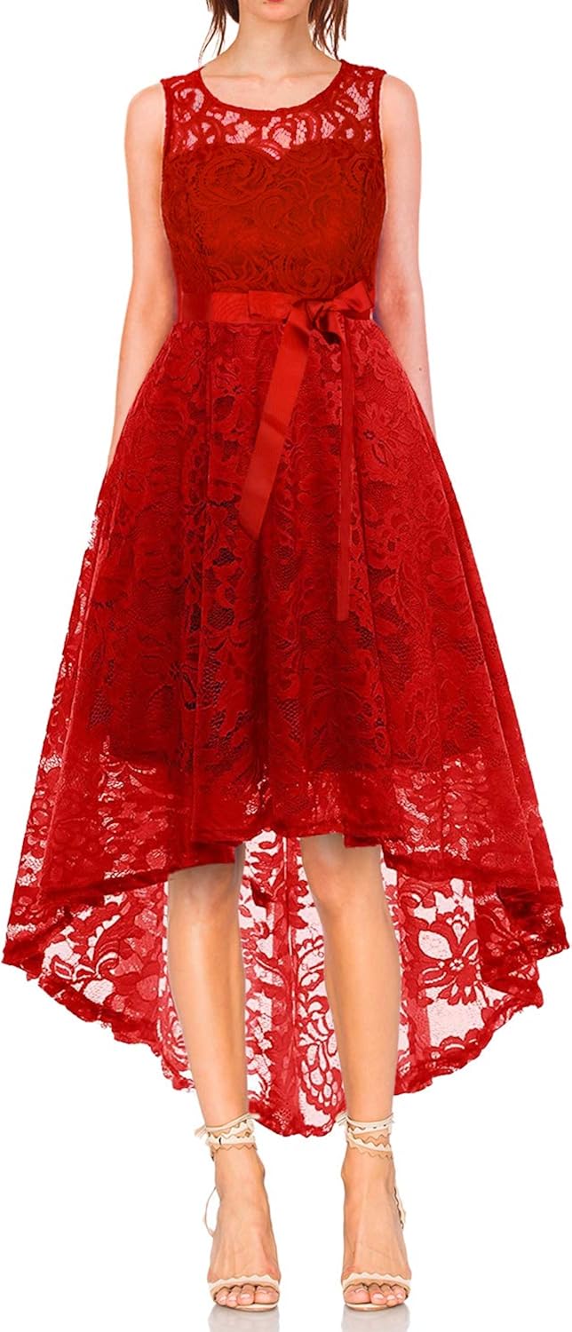 Robe Ete Courte Dentelle Bal High Low Jupe Asymetrique Pour Mariage Cocktail Ceremonie Anniversaire Fete Rencontre Monyray Robe Femme Chic Soiree Femme Imaging System Robes