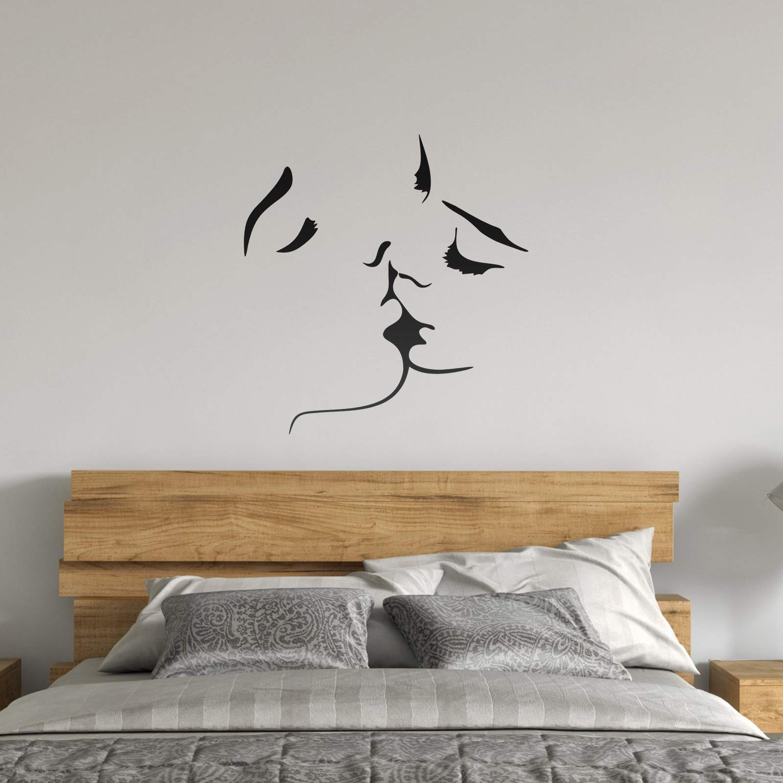 OOTSR 3D kiss Wall Sticker, Wall Decal Mural Art, Sweet Kiss Wall Murals for Living Room Bedroom Sofa Backdrop TV Wall Background DIY Decorations