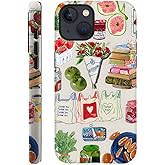 Piodaidy Compatible with iPhone 13,Durable & Shockproof Phone Case Cover Design - Summer Vegetable Book Collage