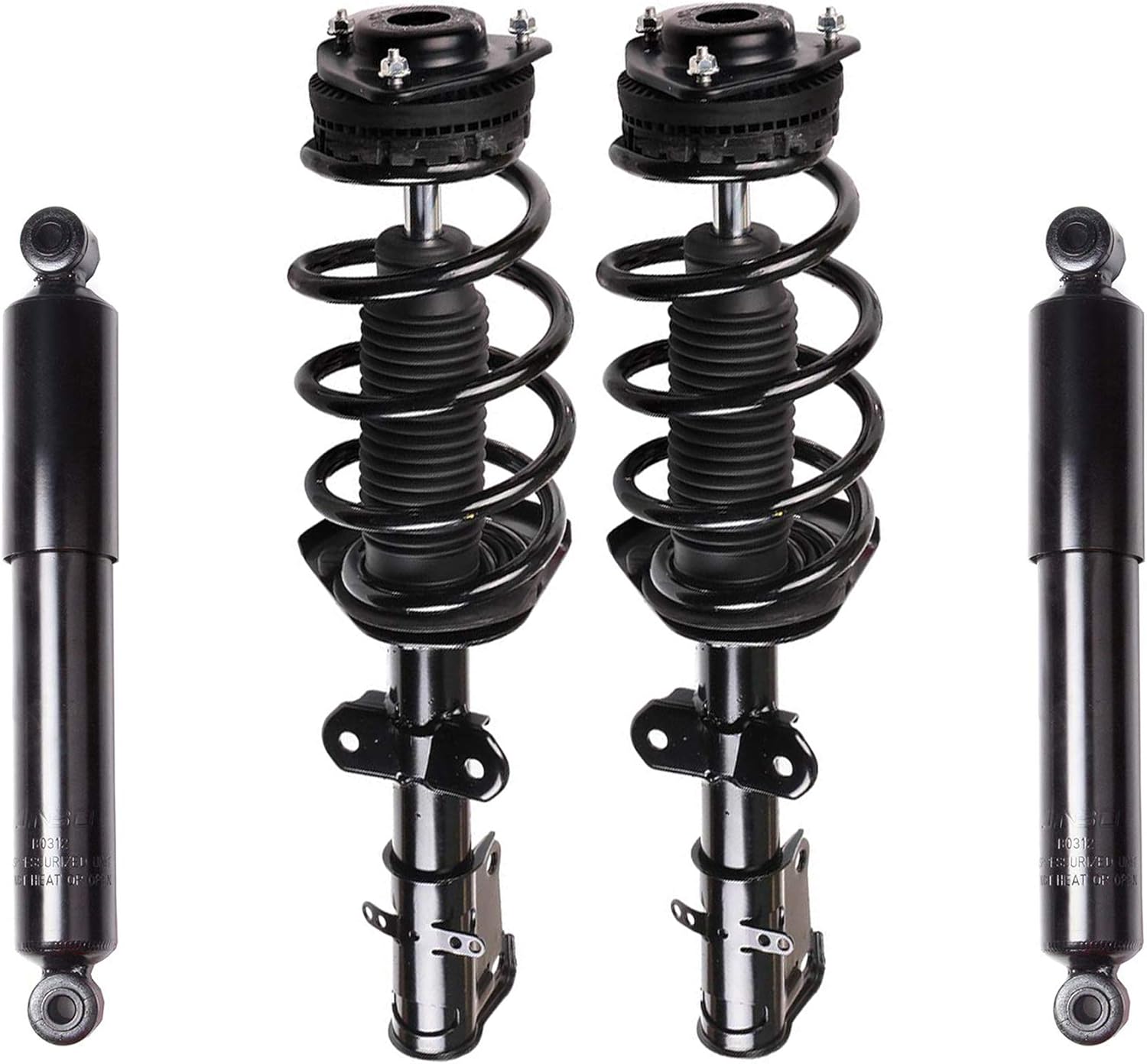 Pair of (2) Front Complete CoilSpring Strut Assembly Set