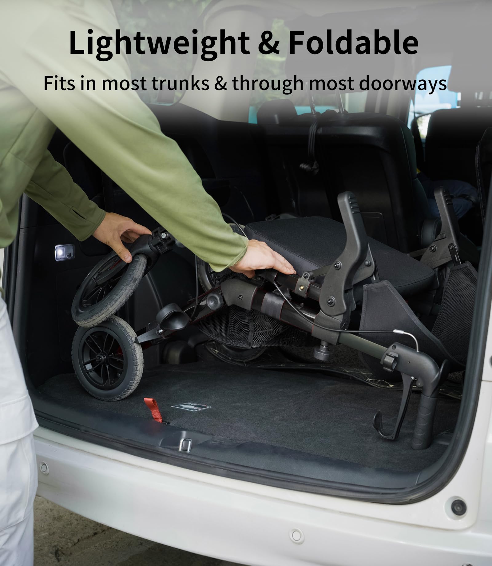Rollator-Walkers-for-Seniors-with-Seat, Walker Wheelchair Combo, Transport-Wheelchair-Lightweight-Foldable, Adult Walkers All Terrain, 2 in 1 Rolling Walker Chair with Brakes & Pouch-2024 New