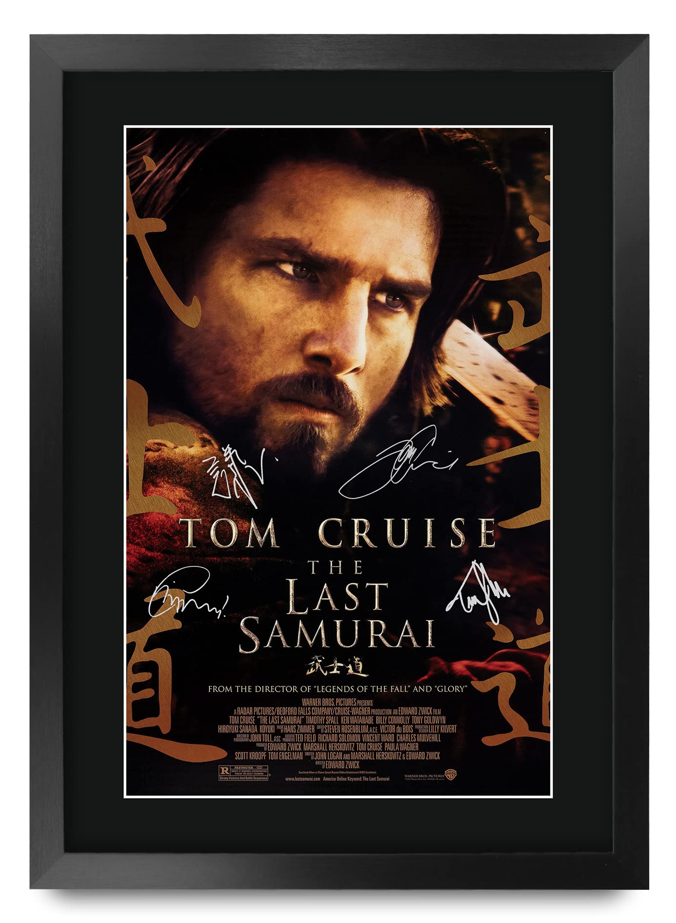 HWC Trading FR A3 The Last Samurai Tom Cruise Gifts Printed Poster Signed Autograph Picture for Movie Memorabilia Fans - A3 Framed