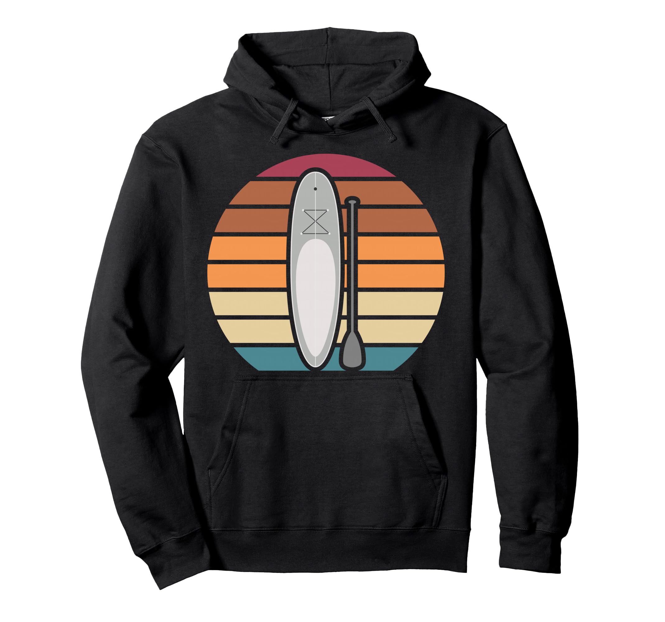 Retro Stand Up Paddling Paddleboard Paddling SUP Pullover Hoodie
