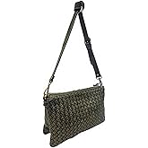 Italian Genuine Leather Crossbody Bag for Women - Handcrafted Calfskin Italian Leather Purses for Women Adjustable Strap