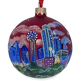 Dallas, Texas Glass Ball Christmas Ornament 3.25 Inches