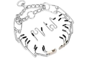 Azinoo Adjustable Pinch Dog Training Collar Quick Release Buckle with Two Extra Links for Small Dogs