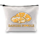 G2TUP Ball Python Snake Lover Gift Danger N Makeup Bag Snake Lady Cosmetic Bag Snake Mom Gift Snake Owner Gift Reptile Animal Lover Travel Bag (Danger N)