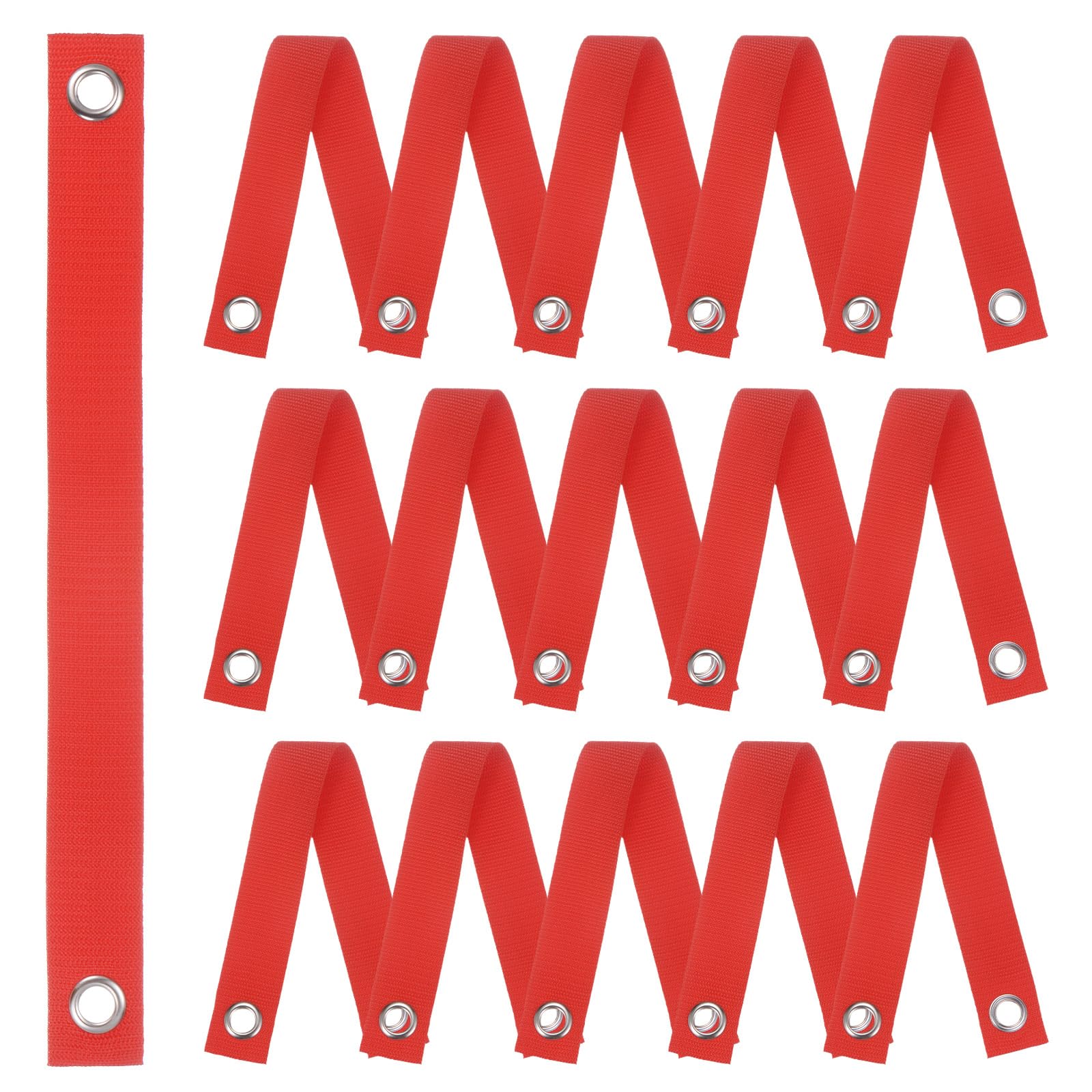 M METERXITY 16-Pack Tree Straps for Staking,1.5 Inch x 15.7 Inch Tree Support Straps Nylon Tree Strap for Leaning Tree Protection/Plant Support, Straightening[Red]