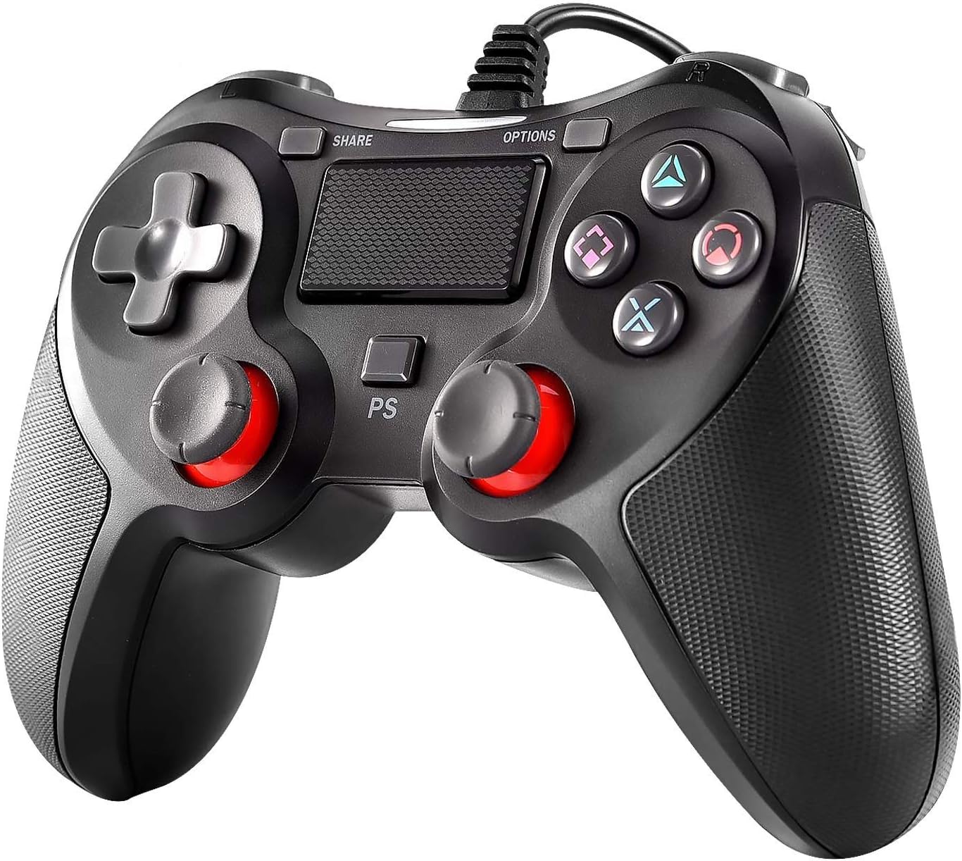 Amazon Ps4コントローラー Ps4 Pc対応 Hd振動 Dual Shock 4 ゲームコントローラー Usb有線 高耐久ボタン 最新バージョン6 71対応 コントローラー ハンドル ジョイスティック