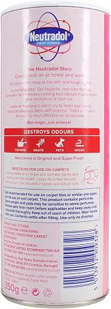 Neutradol Shake It Fresh Carpet Deodoriser 2 x 350g Pink view 2
