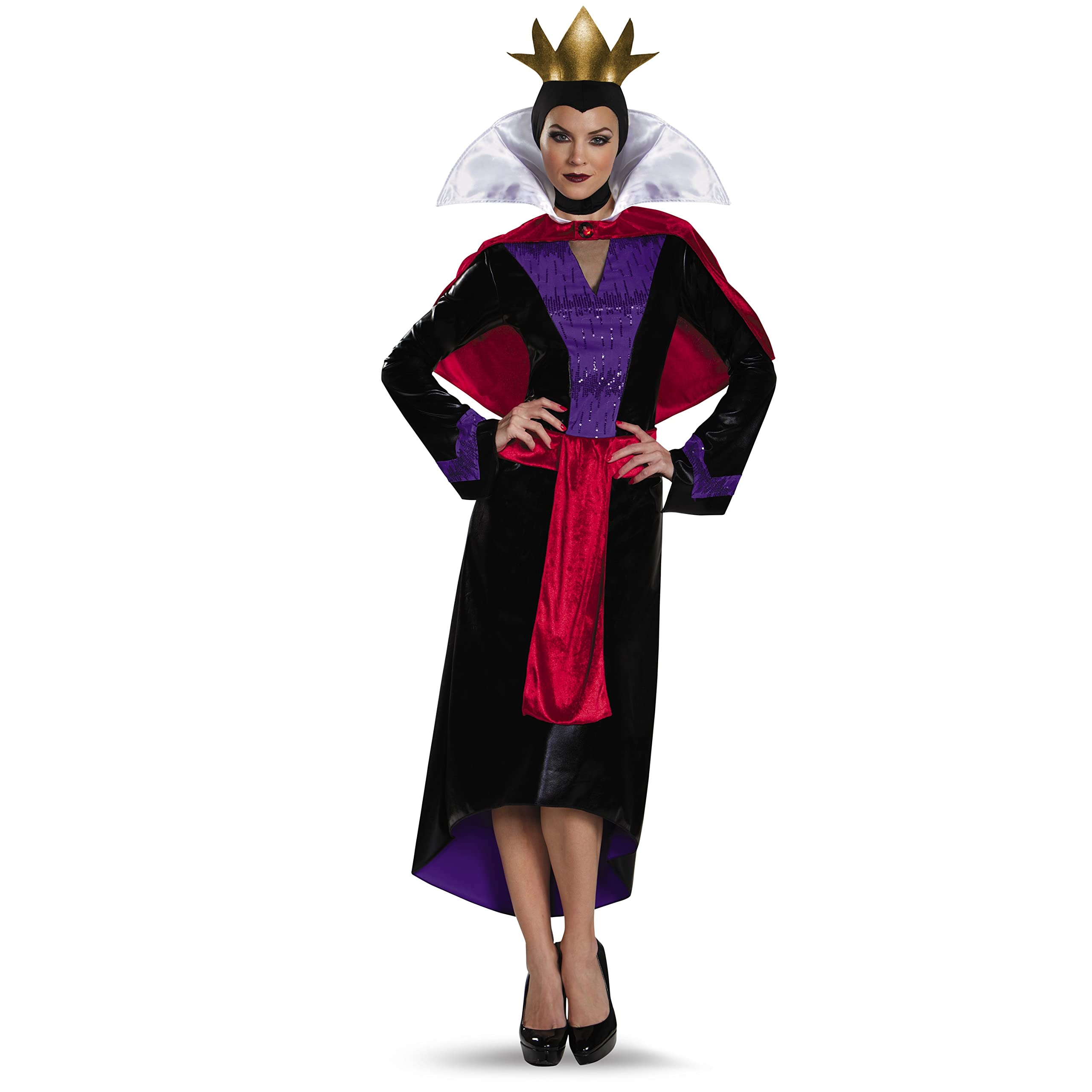 Disguise womens Evil Queen Deluxe adult sized costumes, Multi, S 4-6 US