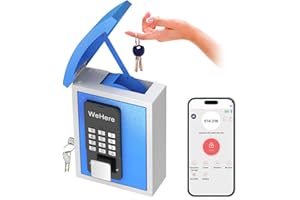WeHere Key Lock Box with Drop Slot, Porch Hide a Key Box Wall Mount, Smart Key LockBox for House Outside, Realtors, Apartment, Store, Multiple Unlocking Ways