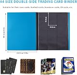 WAIZHIUA 9 Pocket Card Binder 216 Pockets PU Leather Album 18 sheets view 2