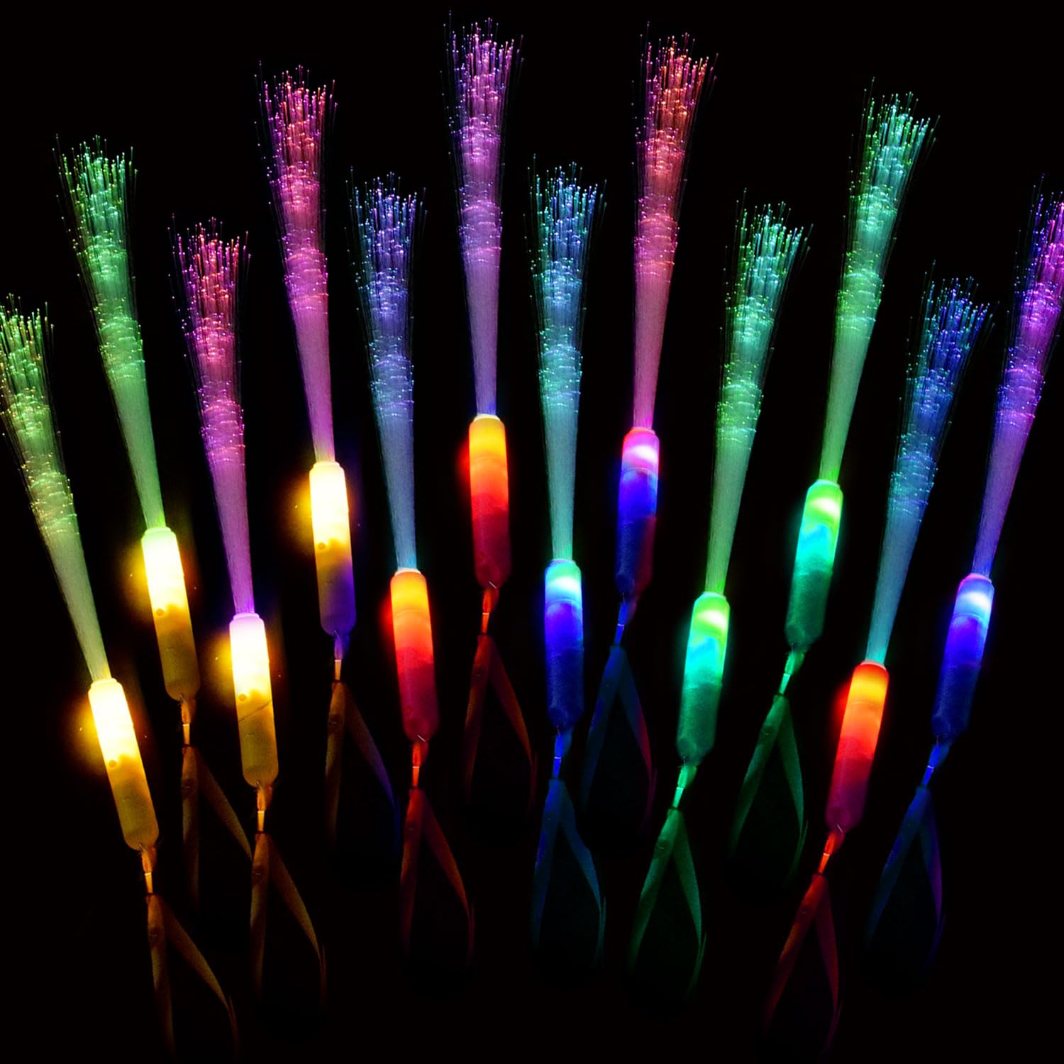 M.best 30pcs Glow Sticks Party Supplies, 3 Modes Colorful Flashing LED Light Up Glow Wands Sticks for Party Favors