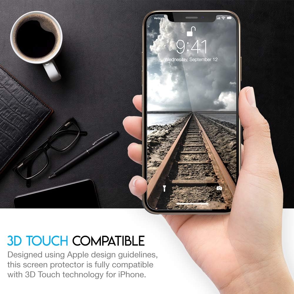 Purity Screen Protector for Apple iPhone 11 Pro/iPhone Xs/iPhone X - 3 Pack (w/Installation Frame) Tempered Glass Screen Protector Compatible iPhone XS/X/11Pro (3 Pack) [Fit with Most Cases]
