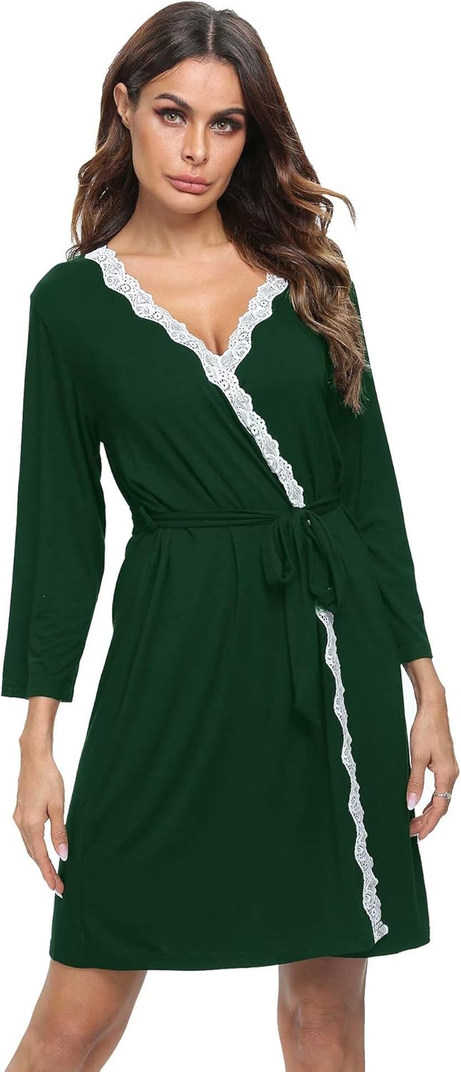 Sexqero Women's Robe Maternity Sleepwear Labor Delivery Nursing Nightgown Pregnancy Gown at  Women’s Clothing store