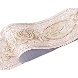 Moyishi 5 Meters Royal Peony 3D Peel and Stick Wall Paper Wall Decal Wall Border Easy to Apply (Yellow)