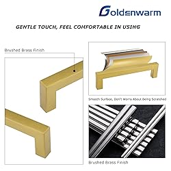goldenwarm 50 Pack Brass Kitchen Cabinet Handles