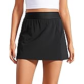 CRZ YOGA A Line Golf Skirts for Women High Waisted Casual Tennis Pickleball Athletic Skorts with Shorts Pockets