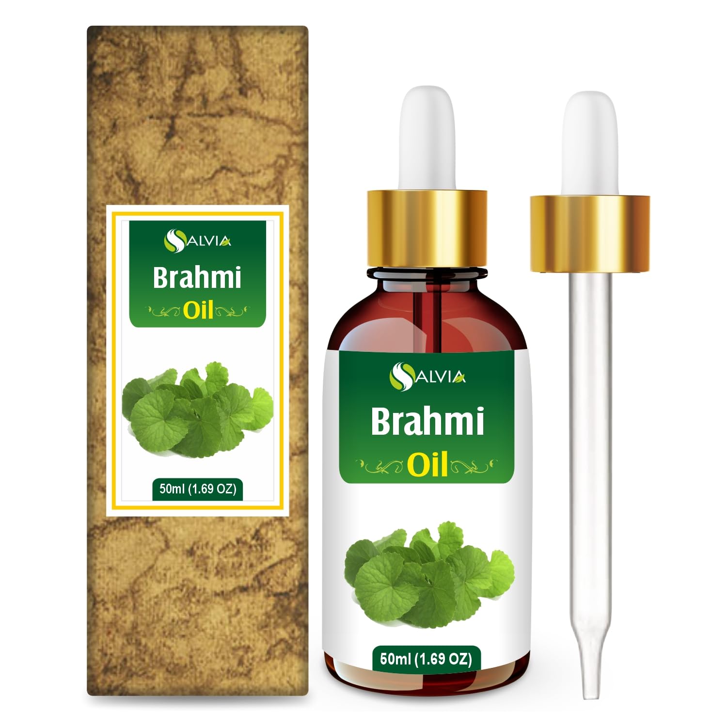 Brahmi (Bacopa monnieri) Essential Oil 100% Pure & Natural - Undiluted Uncut Cold Pressed Aromatherapy Premium Oil - 50 ml