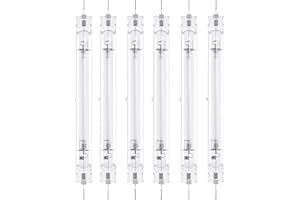 Vegelumax 1000W Double Ended High Pressure Sodium DE HPS Grow Light Bulb,High PAR Enhanced Red and Orange Optimized Spectrum for Plant Growth,CCT2000K,150000 Super Lumens,for Flourishing Growth,6Pack