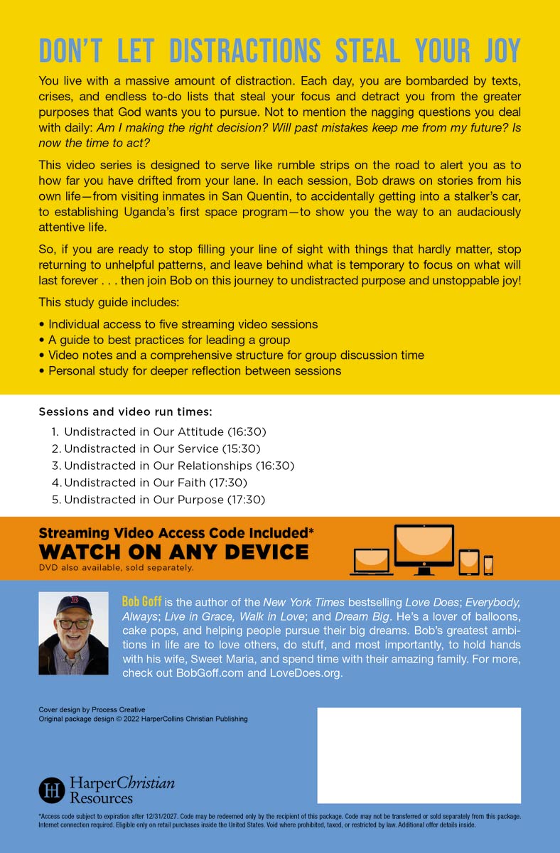 Undistracted Bible Study Guide plus Streaming Video: Capture Your Purpose. Rediscover Your Joy.
