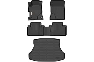 Binmotor-Floor Mats & Cargo Liner Set for 2012-2015 Honda Civic & Civic Si Sedan Only(Non Coupe), All Weather Car Floor Mat for Honda Civic Accessories Mats Heavy Duty Liners