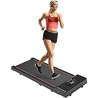 Under Desk Treadmill Walking Pad 2 in 1 Walkstation Jogging Running Portable Installation Free for Home Office Use, Slim Flat