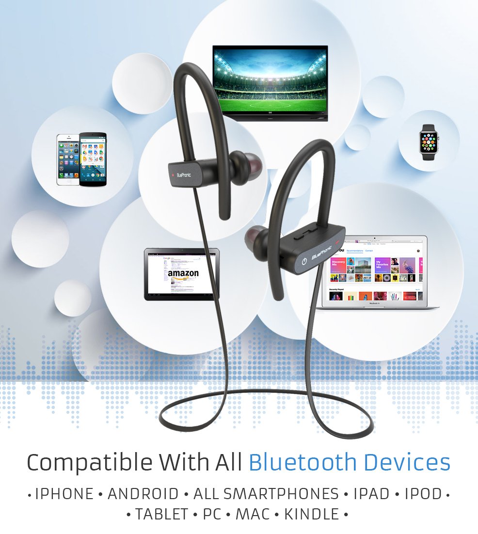 Bluephonic Bluetooth Wireless Headphones | HD Stereo Beats ...
