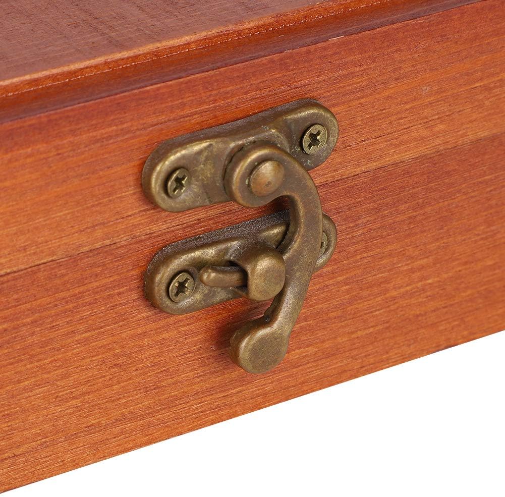 Wooden Pencil Box, Wooden Box with Hinged Lid, Solid Wood Sketch Box for Storing Children's Stationery 20 x 11.5 x 5.3 cm - Image 4