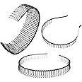 3 Pcs Unisex Black Metal Toothed Hairdressing Hair Band Head Band Hair Hoop Teeth Comb Headwear Elastic Non Slip Accessory for Women and Men