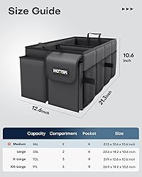 HOTOR Trunk Organizer - Car Organizer, Foldable