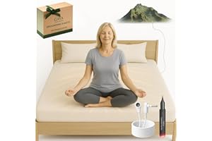 Grounding Bed Sheets with Silver Threads and Deep Pockets for Queen Bed, Extra Soft 95% Organic Cotton 5% Pure Silver, Improv