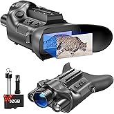 Crangcam Night Vision Goggles with Night Vision Rangefinder, 4K Video Photo in Full Dark HD Camera Day Night Use 6X Digital Zoom Rechargeable Infrared Night Vision Binoculars for Adults