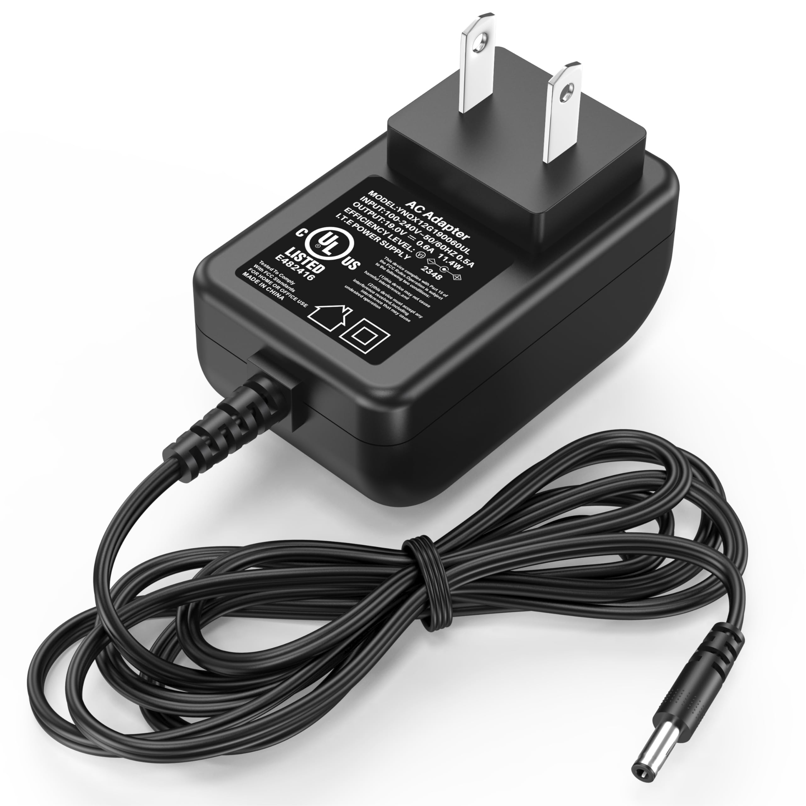 Photo 1 of 19V Robot Vacuum Cleaner Charger Replacement Fit for Eufy BoostIQ RoboVac Power Cord AC Adapter for Eufy 11S 15C 11 12 30C 25C Robotic Vacuum Cleaner, Fit for Pure Clean Smart Vacuum PUCRC26B PUCRC90